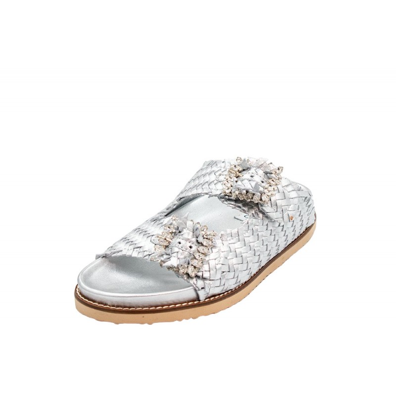 WOMEN'S SLIPPER SILVER INUOVO 395010