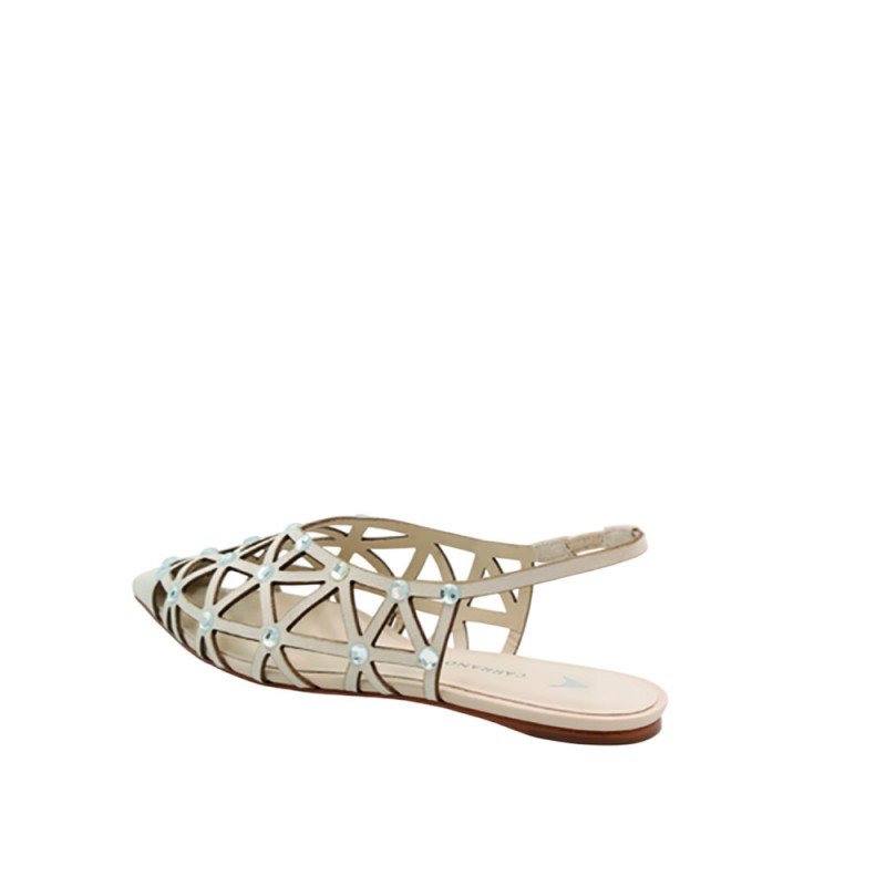 WOMEN'S BALLERINAS BEIGE CARRANO 507063/FAC01-LAIT