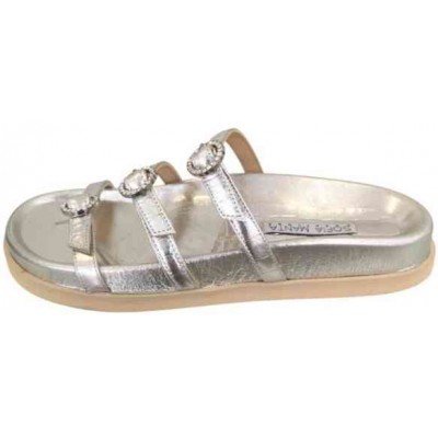 ΓΥΝΑΙΚΕΙΟ SLIPPER ΑΣΗΜΙ SOFIA MANTA 2033 SILVER