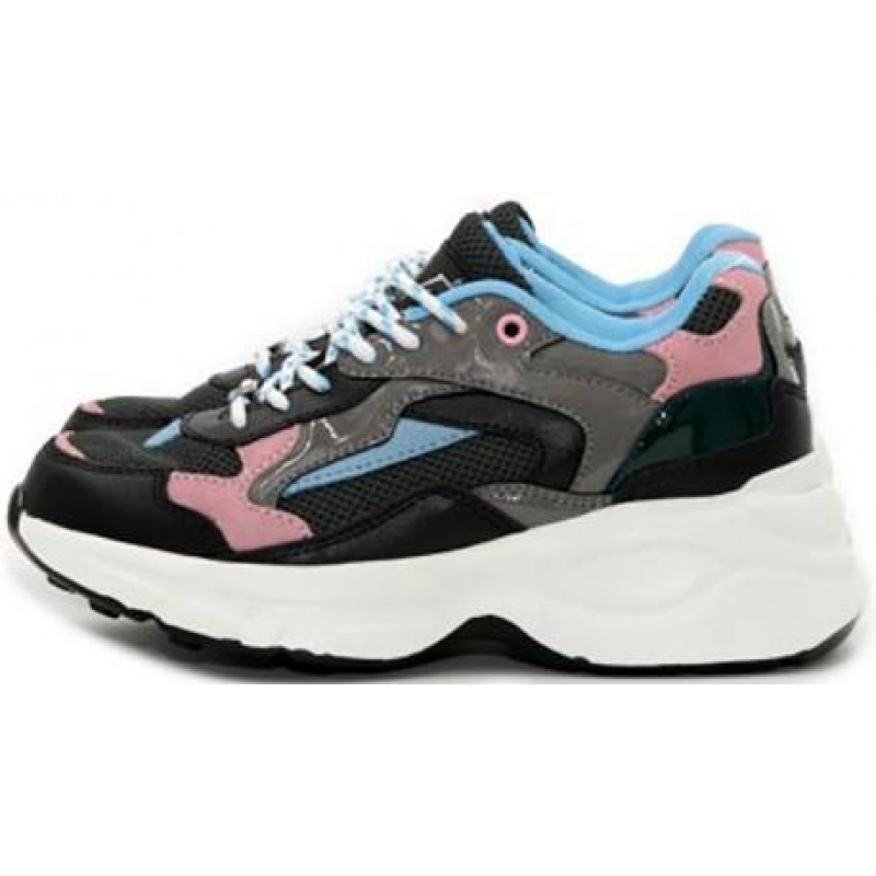 ΓΥΝΑΙΚΕΙΑ SNEAKERS ΠΟΛΥΧΡΩΜΑ ΜΑΥΡΑ VERSACE 19-69 FI206001