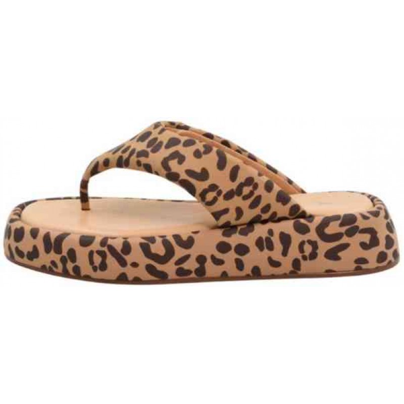 WOMEN'S SLIPPERS BROWN PRINT CARRANO 470018E/CAB01-COOKIE