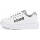 ΓΥΝΑΙΚΕΙΟ SNEAKER ΛΕΥΚΟ JUST CAVALLI 79RA3SB3 ZPB46 003 FONDO URSA DIS.1 LEATHER+GLITTER