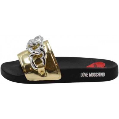 ΓΥΝΑΙΚΕΙΑ SLIPPERS ΜΑΥΡΑ LOVE MOSCHINO JA28132G1MI1890A
