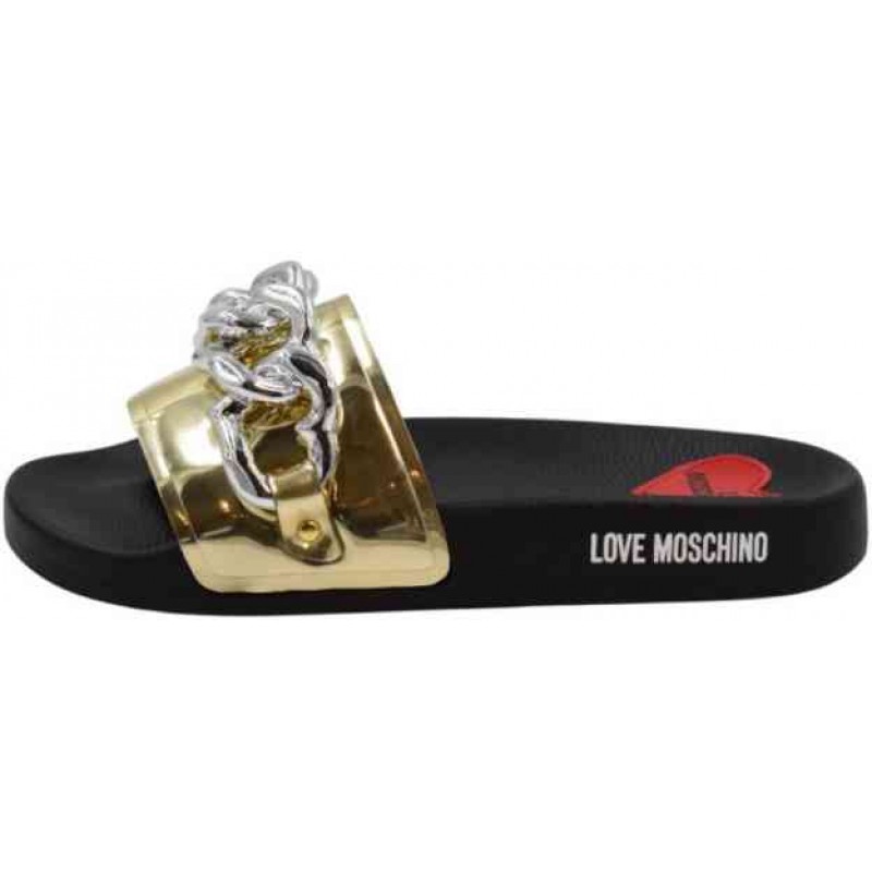ΓΥΝΑΙΚΕΙΑ SLIPPERS ΜΑΥΡΑ LOVE MOSCHINO JA28132G1MI1890A