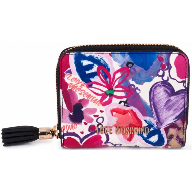 ΓΥΝΑΙΚΕΙΟ ΠΟΡΤΟΦΟΛΙ ΦΟΥΞΙΑ/ΠΟΛΥΧΡΩΜΟ PRINT LOVE MOSCHINO JC5689PP0OKT100A