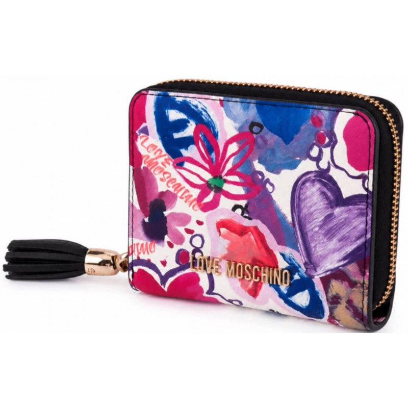 ΓΥΝΑΙΚΕΙΟ ΠΟΡΤΟΦΟΛΙ ΦΟΥΞΙΑ/ΠΟΛΥΧΡΩΜΟ PRINT LOVE MOSCHINO JC5689PP0OKT100A