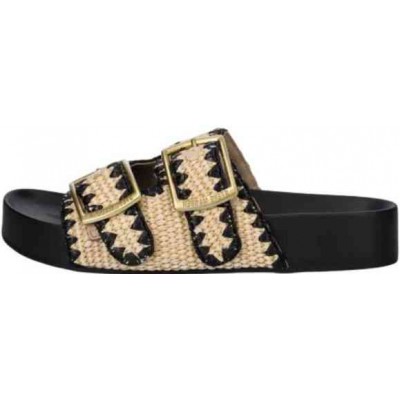 ΓΥΝΑΙΚΕΙΑ SLIPPERS ΜΑΥΡΟ/ΜΠΕΖ STEVE MADDEN SM11003795-04004-380 ON DECK