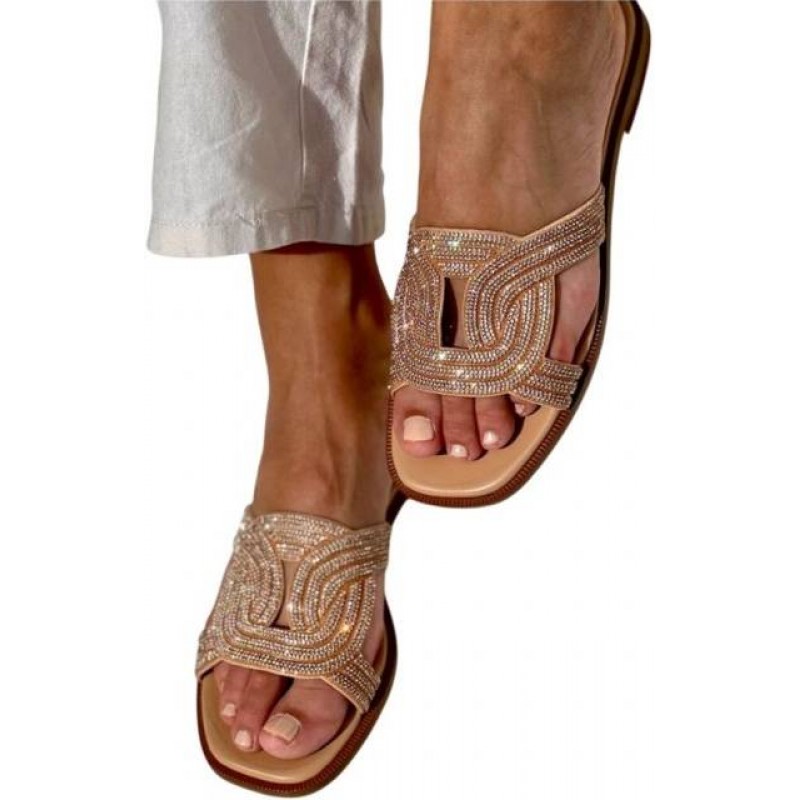 ΓΥΝΑΙΚΕΙΟ SLIPPER ΤΑΜΠΑ/ΧΡΥΣΟ SOFIA MANTA 364 PEACH