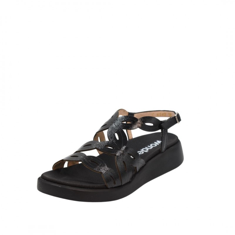 WOMEN'S SANDAL SBLACK WONDERS C-6542 NEGRO