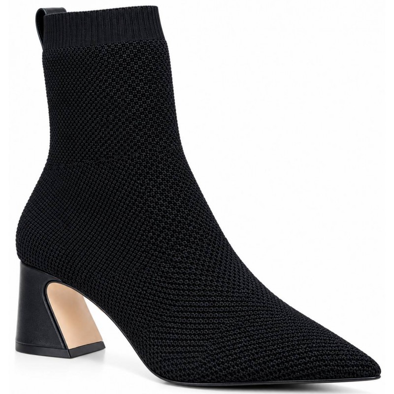 ΓΥΝΑΙΚΕΙΟ ΜΠΟΤΑΚΙ ΜΑΥΡΟ CARRANO 721005B/CAB01-KNIT/SOFT LEATHER (P.COURO)