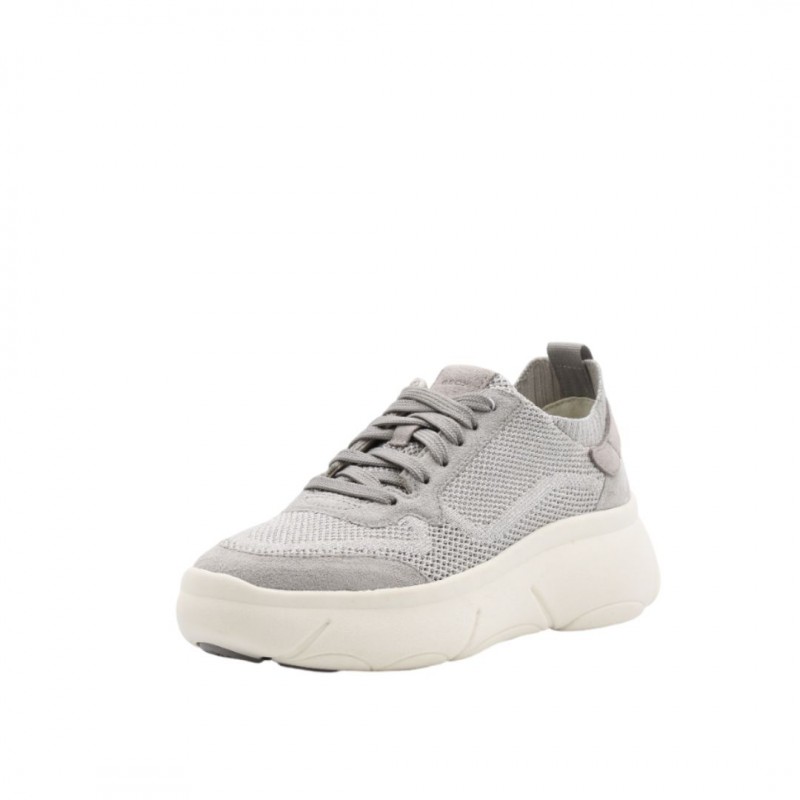 ΓΥΝΑΙΚΕΙΑ SNEAKERS ΓΚΡΙ GEOX D55NHA 09T22 C5097 KNIT.TEX+SU