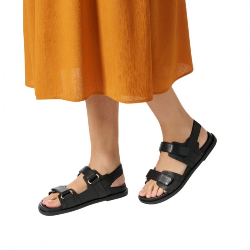 ΓΥΝΑΙΚΕΙΑ ΣΑΝΔΑΛΙΑ ΜΑΥΡΑ GEOX D ADELASH D55YWC 000TU C9999 NAPPA SHEEP LEA