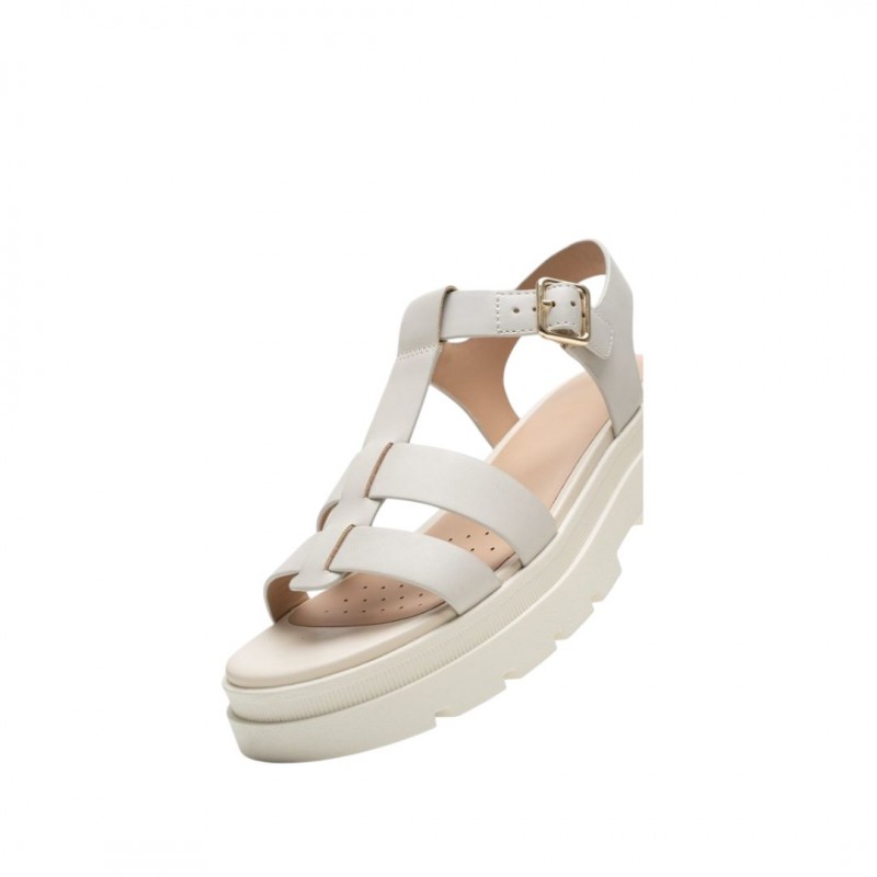 WOMEN'S SANDALS CREAM  GEOX D ADACTER D55YVB 00043 C5322