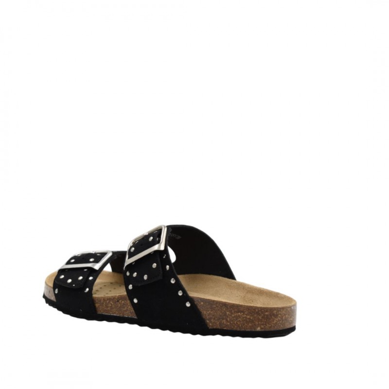 ΓΥΝΑΙΚΕΙΑ SLIPPERS ΜΑΥΡΟ GEOX D55Y3I 000AU C9999 D BRIONIA R I-GEOBUCK SUEDE