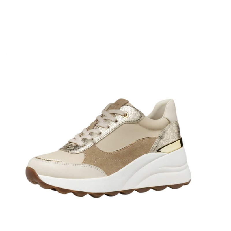 ΓΥΝΑΙΚΕΙΟ SNEAKER ΠΑΠΥΡΟΣ/ΧΡΥΣΟ GEOX D SPHERICA EC13 D65WAB 01122 C1S2L