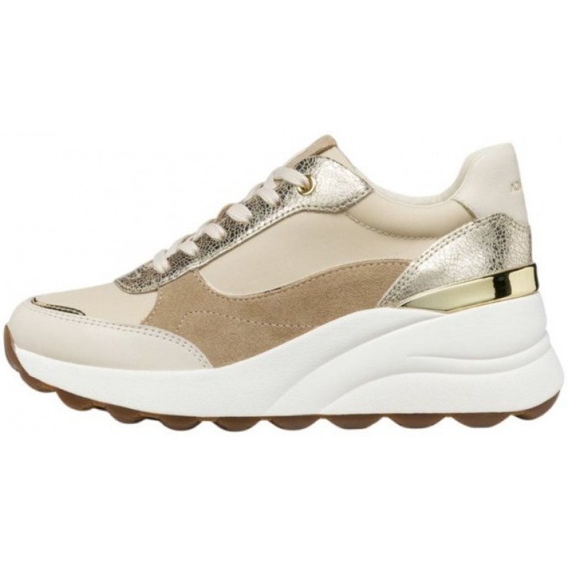 ΓΥΝΑΙΚΕΙΟ SNEAKER ΠΑΠΥΡΟΣ/ΧΡΥΣΟ GEOX D SPHERICA EC13 D65WAB 01122 C1S2L