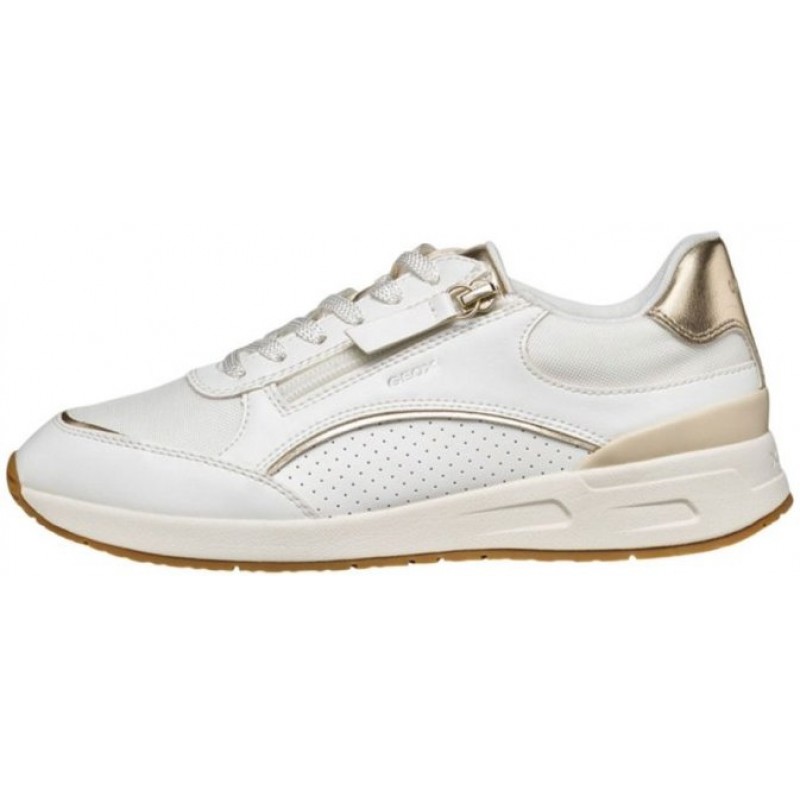 ΓΥΝΑΙΚΕΙΟ SNEAKER ΛΕΥΚΟ/ΧΡΥΣΟ GEOX D BULMYA D65NQB 05411 C1327