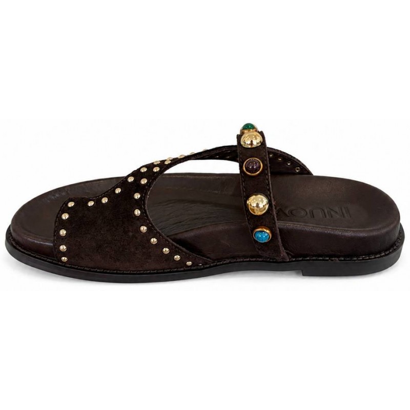 ΓΥΝΑΙΚΕΙΟ SLIPPER ΚΑΦΕ INUOVO D51046 SD MOGANO