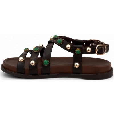 ΓΥΝΑΙΚΕΙΟ ΣΑΝΔΑΛΙ ΚΑΦΕ INUOVO D51007 CRYSTAL MC BROWN