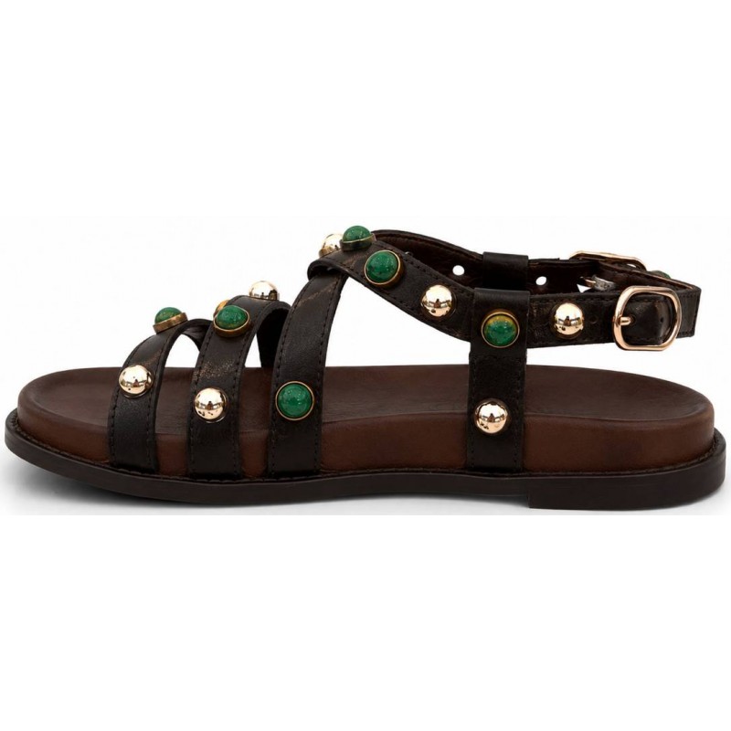 ΓΥΝΑΙΚΕΙΟ ΣΑΝΔΑΛΙ ΚΑΦΕ INUOVO D51007 CRYSTAL MC BROWN
