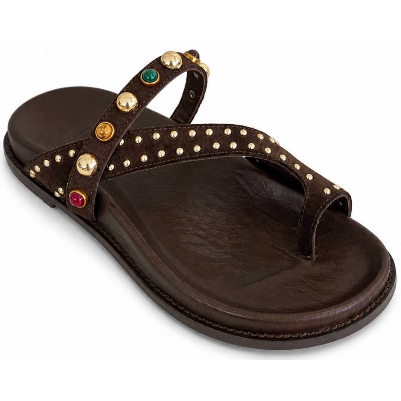 ΓΥΝΑΙΚΕΙΟ SLIPPER ΚΑΦΕ INUOVO D51046 SD MOGANO