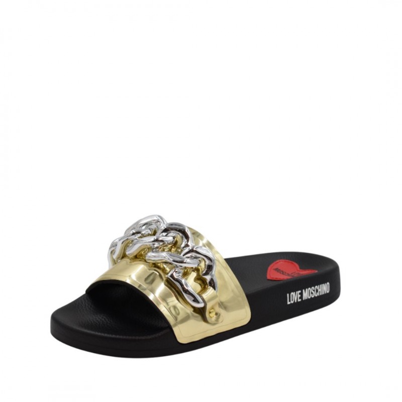 ΓΥΝΑΙΚΕΙΑ SLIPPERS ΜΑΥΡΑ LOVE MOSCHINO JA28132G1MI1890A