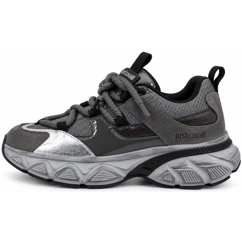 ΓΥΝΑΙΚΕΙΟ SNEAKER ΓΚΡΙ JUST CAVALLI 81RA3SC1 ZSF03 827 FONDO STONER DIS.1 MESH+CRACLE+NAPLAK+SUEDE ΓΥΝΑΙΚΕΙΟ SNEAKER ΓΚΡΙ JUST CAVALLI 81RA3SC1 ZSF03 827 FONDO STONER DIS.1 MESH+CRACLE+NAPLAK+SUEDE