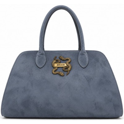 ΓΥΝΑΙΚΕΙΑ ΤΣΑΝΤΑ ΩΜΟΥ ΓΚΡΙ JUST CAVALLI 81RA4BB3 ZSE74 827 JC B_ICONIC SBAKES SOFT TOUC SUEDE