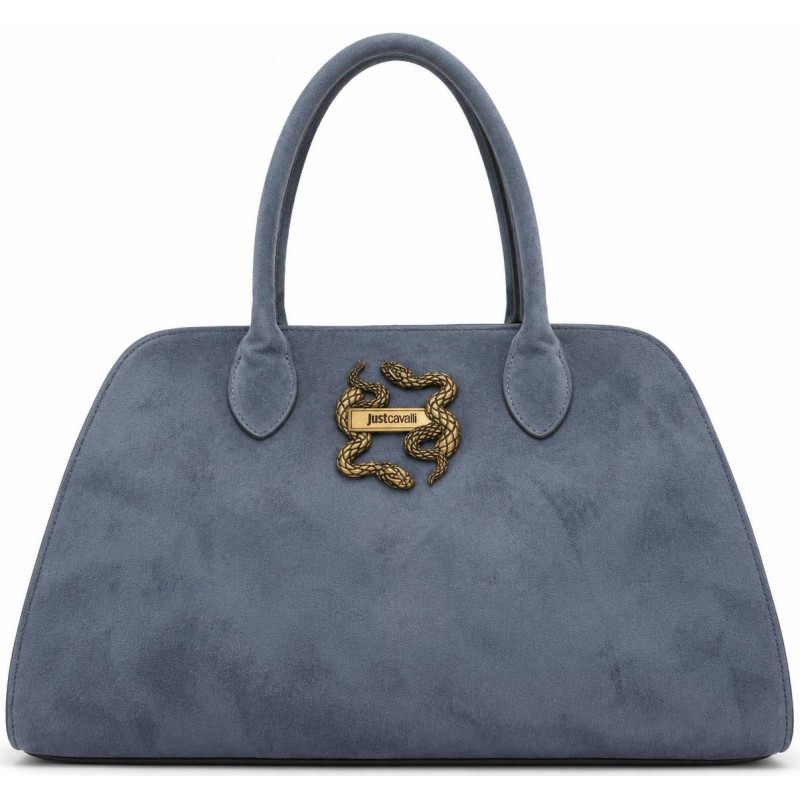 ΓΥΝΑΙΚΕΙΑ ΤΣΑΝΤΑ ΩΜΟΥ ΓΚΡΙ JUST CAVALLI 81RA4BB3 ZSE74 827 JC B_ICONIC SBAKES SOFT TOUC SUEDE