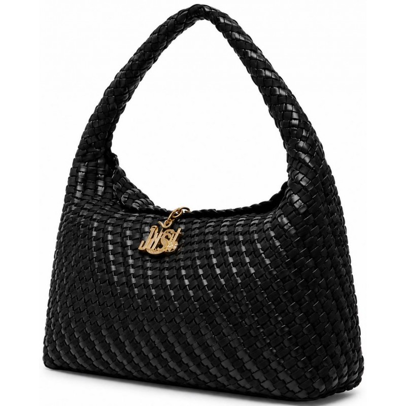 ΓΥΝΑΙΚΕΙΑ ΤΣΑΝΤΑ ΩΜΟΥ ΜΑΥΡΗ JUST CAVALLI 81RA4BO1 ZSE81 899 JC O_WOVING-STYLE 1 SUEDE+SOFT