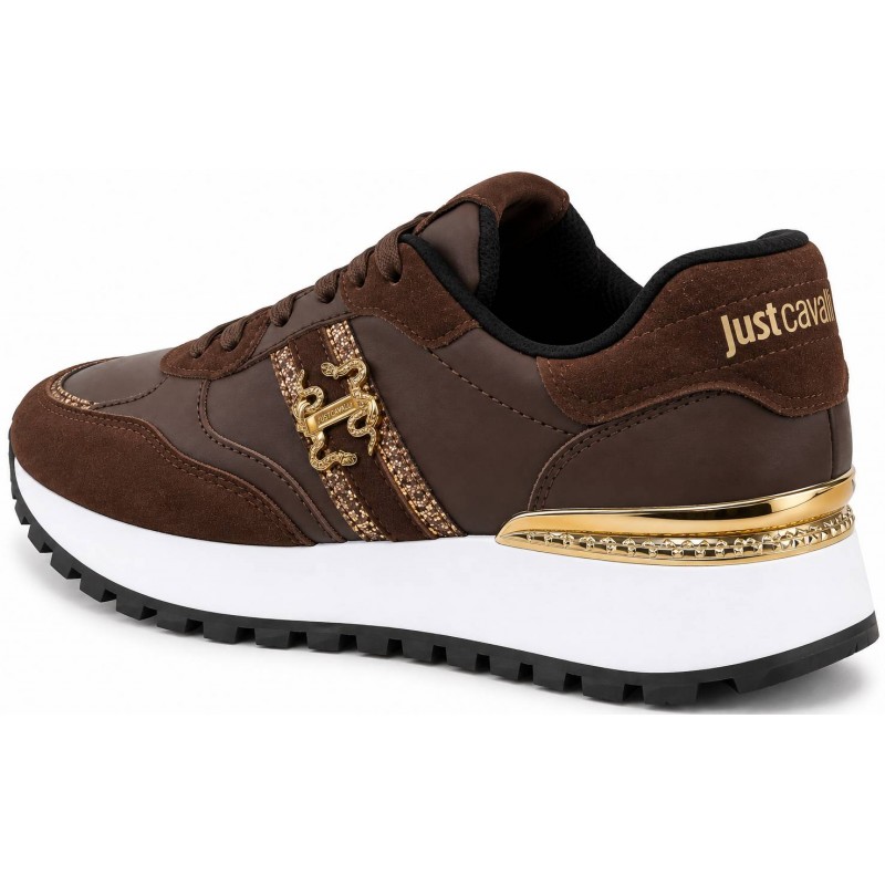 ΓΥΝΑΙΚΕΙΟ SNEAKER ΚΑΦΕ JUST CAVALLI 81RAESJ2 ZPC51 768 FONDO JYCCY DIS.02 LEATHER+SUEDE+GLITTER ΓΥΝΑΙΚΕΙΟ SNEAKER ΚΑΦΕ JUST CAVALLI 81RAESJ2 ZPC51 768 FONDO JYCCY DIS.02 LEATHER+SUEDE+GLITTER