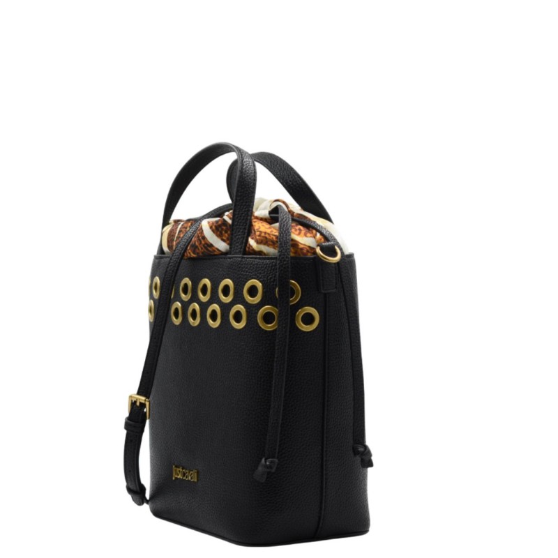 ΓΥΝΑΙΚΕΙΑ ΤΣΑΝΤΑ ΧΕΙΡΟΣ/ΧΙΑΣΤΙ ΜΑΥΡΗ JUST CAVALLI 80RA4BF2 - JC F_FOULARD EYELETS  ZSB81 899 