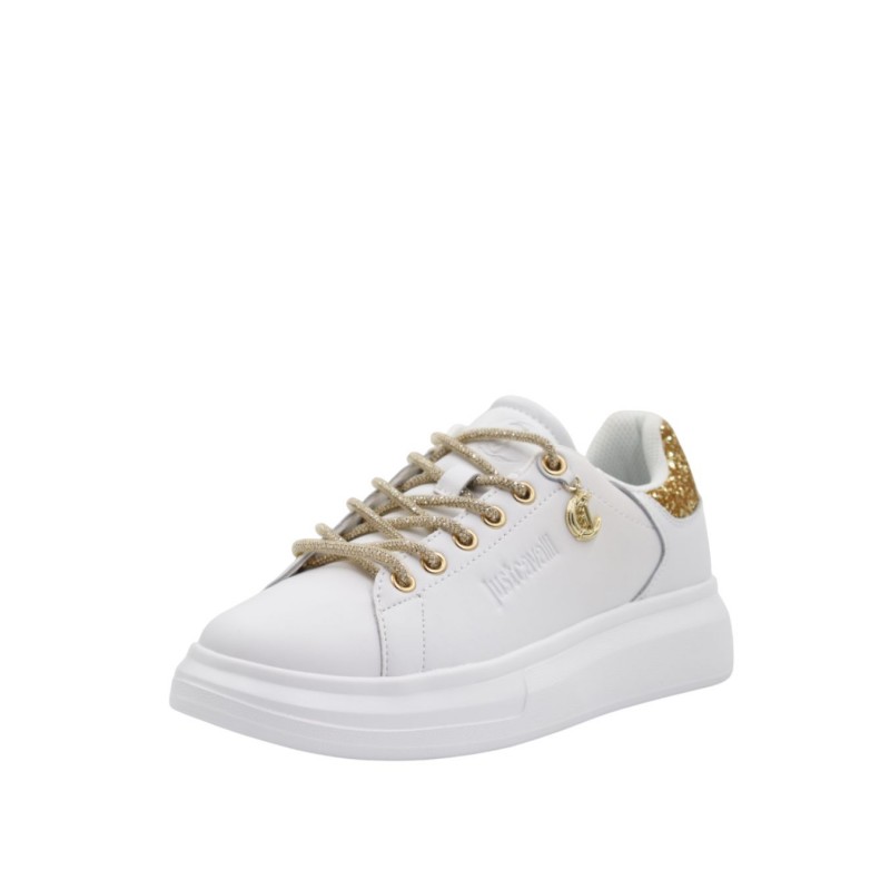 ΓΥΝΑΙΚΕΙΟ SNEAKER ΛΕΥΚΟ/ΧΡΥΣΟ JUST CAVALLI 80RA3SB1 ZPC03 QA9 25-OABRP80025
