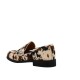 WOMEN'S MOCCASIN BLACK/BROWN/WHITE INUOVO LFG002 PONY MULTY COW