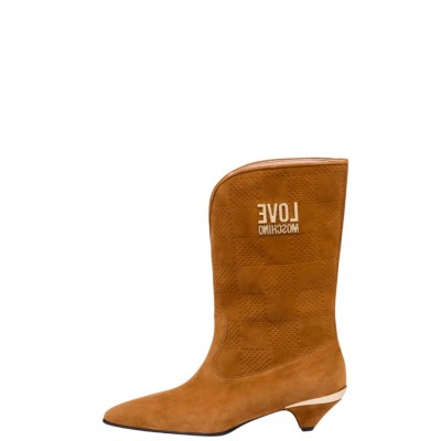 ΓΥΝΑΙΚΕΙΑ ΜΠΟΤΑ COGNAC LOVE MOSCHINO JA24373G0NJA0210 ST.TTOD.CONO35G CAMOSCIO COGNAC