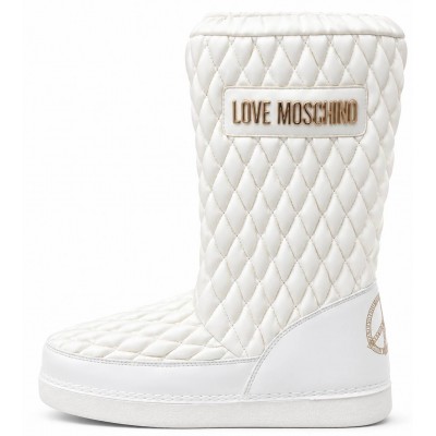ΓΥΝΑΙΚΕΙΑ ΜΠΟΤΑ ΛΕΥΚΗ LOVE MOSCHINO  JA24312G0PISQ100 ST.TTOD.SKIBOOT20 SOFT PU BIANCO