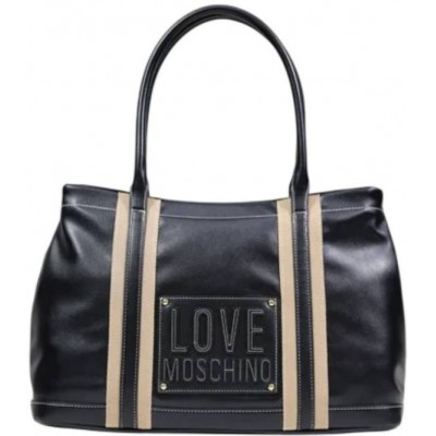 ΓΥΝΑΙΚΕΙΑ ΤΣΑΝΤΑ ΩΜΟΥ/ΧΕΙΡΟΣ ΜΑΥΡΗ/ΜΠΕΖ LOVE MOSCHINO JC4067PP1OLI1000