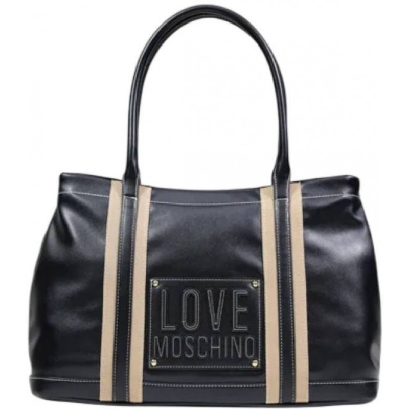ΓΥΝΑΙΚΕΙΑ ΤΣΑΝΤΑ ΩΜΟΥ/ΧΕΙΡΟΣ ΜΑΥΡΗ/ΜΠΕΖ LOVE MOSCHINO JC4067PP1OLI1000
