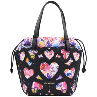 ΓΥΝΑΙΚΕΙΑ ΤΣΑΝΤΑ ΧΕΙΡΟΣ ΜΑΥΡΗ/ΠΟΛΥΧΡΩΜΗ LOVE MOSCHINO JC4262PP0OKG100A