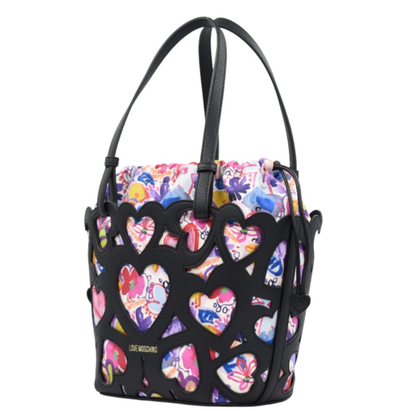 ΓΥΝΑΙΚΕΙΑ ΤΣΑΝΤΑ ΧΕΙΡΟΣ ΜΑΥΡΗ/ΠΟΛΥΧΡΩΜΗ LOVE MOSCHINO JC4262PP0OKG100A