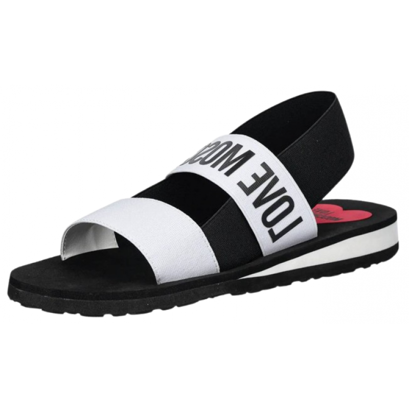 ΓΥΝΑΙΚΕΙΟ ΣΑΝΔΑΛΙ ΛΕΥΚΟ/ΜΑΥΡΟ LOVE MOSCHINO JA16033G0OJN410A