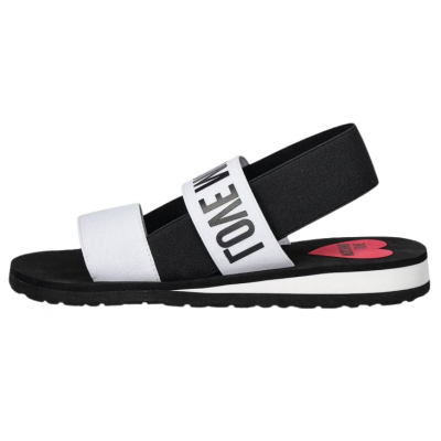 ΓΥΝΑΙΚΕΙΟ ΣΑΝΔΑΛΙ ΛΕΥΚΟ/ΜΑΥΡΟ LOVE MOSCHINO JA16033G0OJN410A