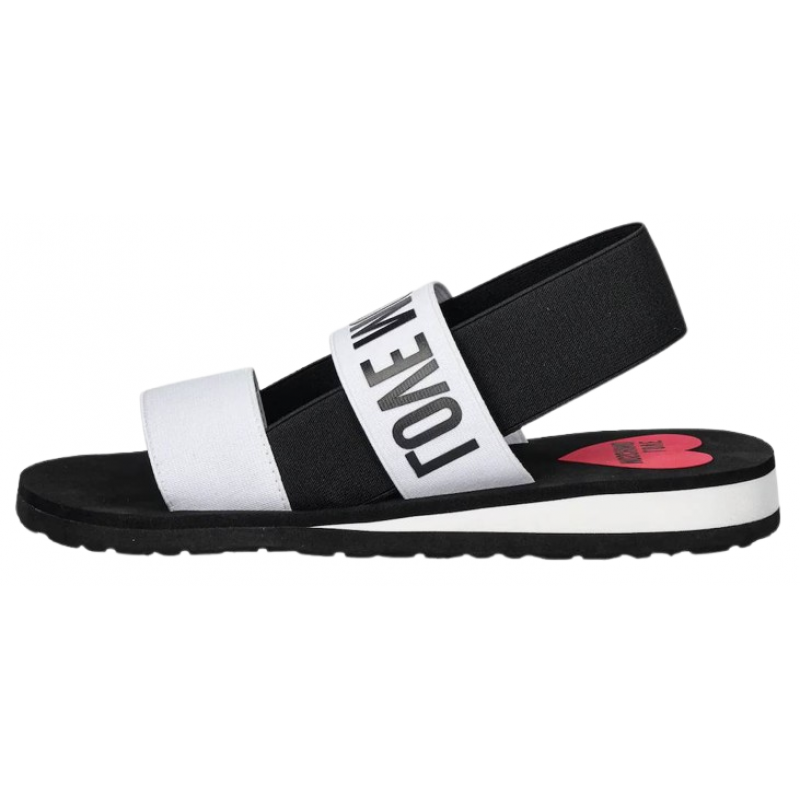 ΓΥΝΑΙΚΕΙΟ ΣΑΝΔΑΛΙ ΛΕΥΚΟ/ΜΑΥΡΟ LOVE MOSCHINO JA16033G0OJN410A