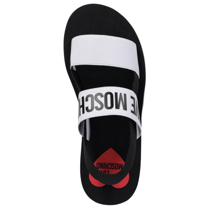 ΓΥΝΑΙΚΕΙΟ ΣΑΝΔΑΛΙ ΛΕΥΚΟ/ΜΑΥΡΟ LOVE MOSCHINO JA16033G0OJN410A