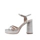 WOMEN'S SANDAL SILVER KALOGIROU SELLY18 MET ARGENTO