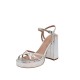 WOMEN'S SANDAL SILVER KALOGIROU SELLY18 MET ARGENTO