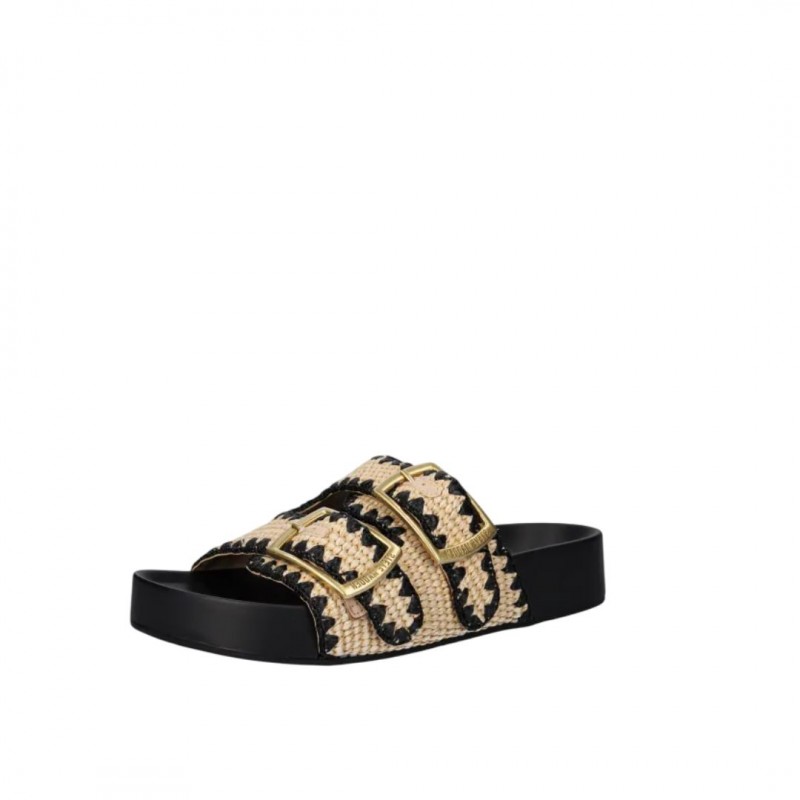 ΓΥΝΑΙΚΕΙΑ SLIPPERS ΜΑΥΡΟ/ΜΠΕΖ STEVE MADDEN SM11003795-04004-380 ON DECK
