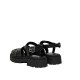 WOMEN'S BLACK SANDAL STEVE MADDEN SM11003808-03001-05O MARKET BLK ACTION LEATHER
