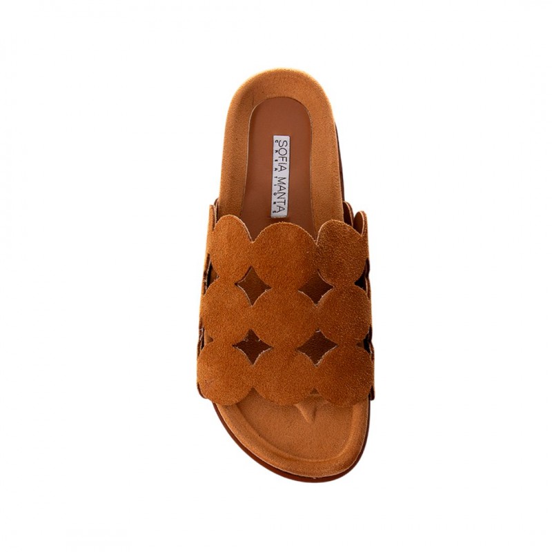 ΓΥΝΑΙΚΕΙΟ SLIPPER ΤΑΜΠΑ SOFIA MANTA 2098 TABAC