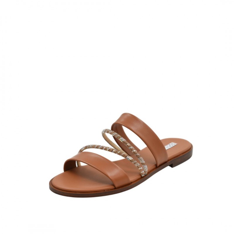 ΓΥΝΑΙΚΕΙΟ SLIPPER ΤΑΜΠΑ SOFIA MANTA 804 GOLD/TABAC